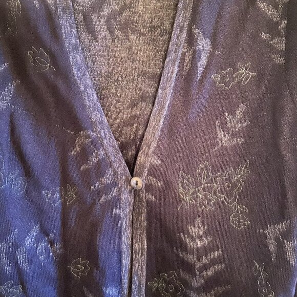 Dana Buchman 2 piece - Deep Purple Sweater Set -Cardigan and Tank Size 1X - Picture 5 of 5